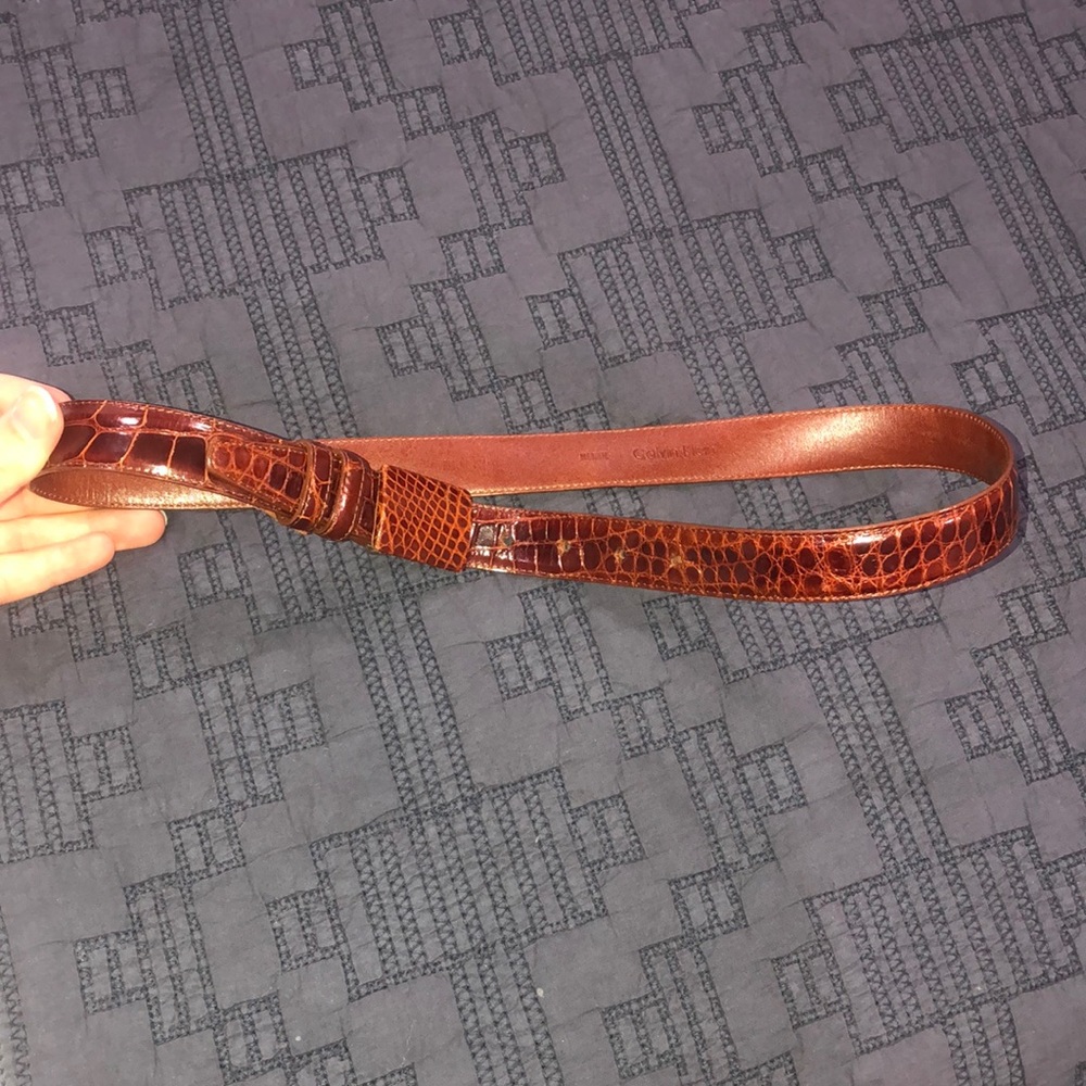Vintage Genuine American Alligator Calvin Klein Belt